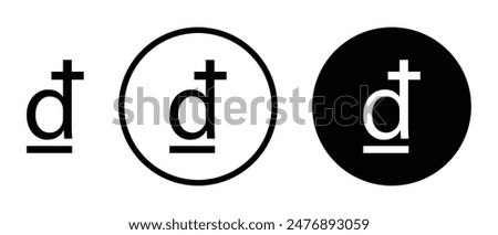 Dong vector icon symbol in flat style.