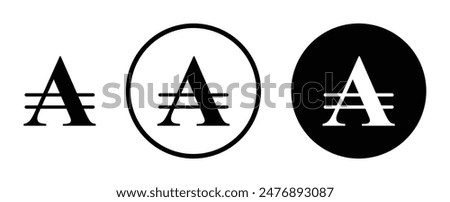 Austral vector sign symbol in flat style.