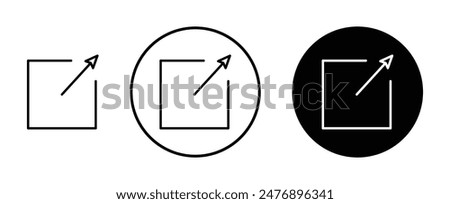 Window Maximize vector icon symbol in flat style.