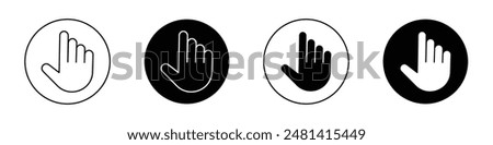 Hand outlined icon vector collection.