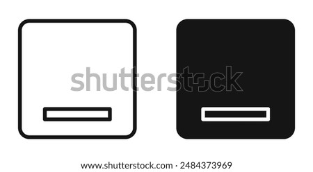 Window Minimize outlined icon vector collection.