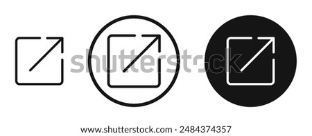 Window Maximize outlined icon vector collection.