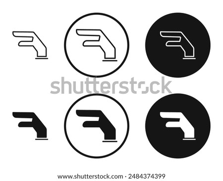 Hand Lizard outlined icon vector collection.