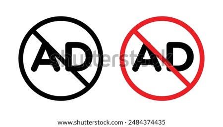 No audio description outlined icon vector collection.