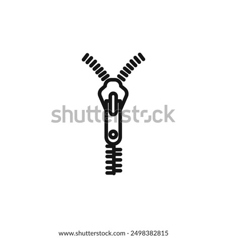 Zipper icon isolated on white background