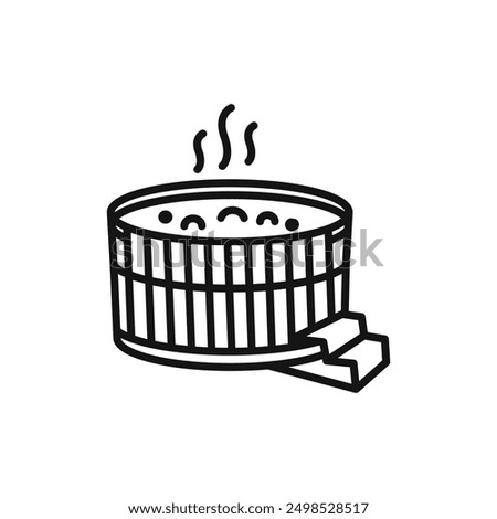 Hot jacuzzi tub icon isolated on white background