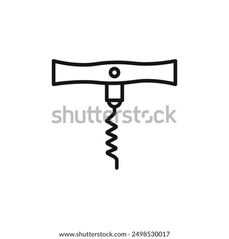 Corkscrew icon isolated on white background