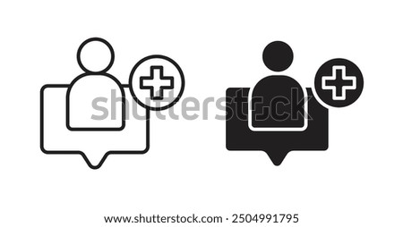 Follower vector icon in solid and outline style