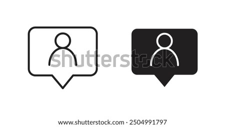 Followers vector icon in solid and outline style