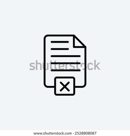 Remove document icon in tree different line stroke sizes.