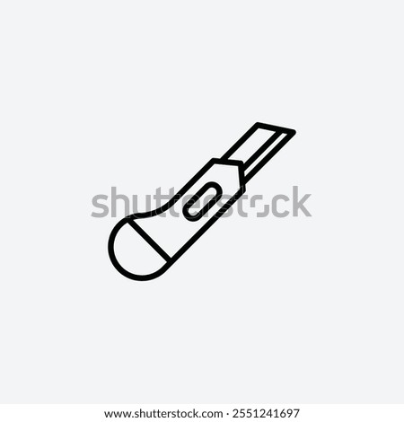 Cutter thin liner icon isolated.