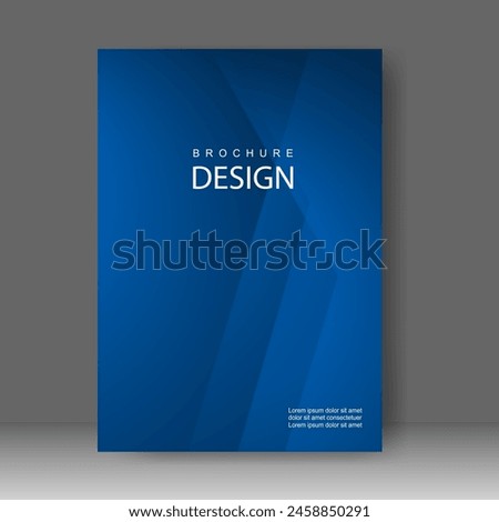 Cover design modern with blue Background. for cover book. Annual report. Brochure template, Poster, catalog. Simple Flyer promotion. magazine. Vector illustration