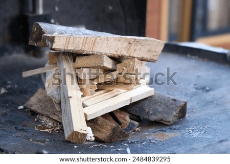 Similar – Image, Stock Photo Bonfire of the dry grass in springtime