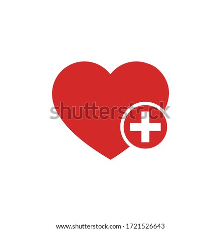 Favorites icon with plus symbol. Favorite icon, heart add plus sign, bookmark symbol, button stock vector illustration on white background.