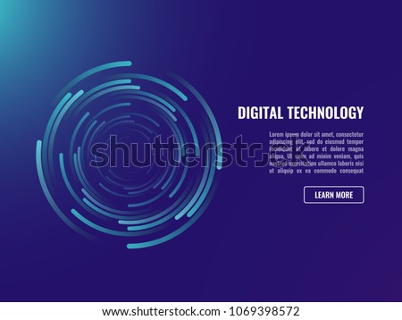 Abstract background, spiral whirlpool data flow circulation neon dark ultraviolet
