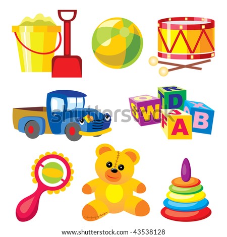 Set Of Vector Icons Of Children'S Toys - 43538128 : Shutterstock