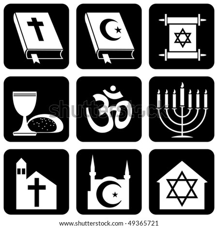 Set Of Vector Icons Of Religious Signs And Symbols - 49365721 ...