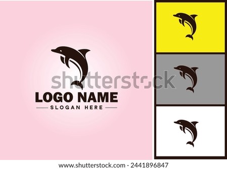 Whale icon logo vector art graphics for business brand icon Whale fish Ocean logo template