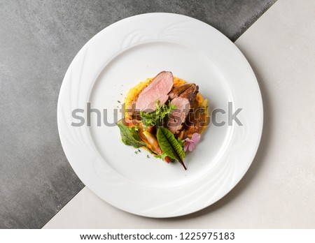 Similar – Image, Stock Photo Haute cuisine dish with fish