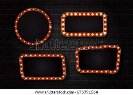 vintage or retro signs template set download free vector art