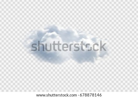 Vector realistic isolated cloud on the transparent background.