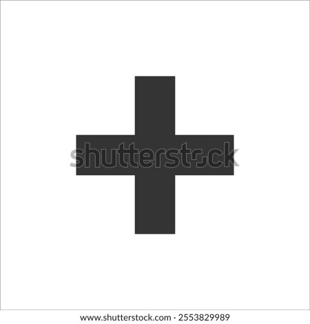 Simple Icon, Plus Icon Sign, vector design on white background