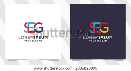 Letter S E G initial logo design