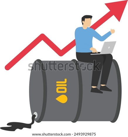 Declining chart of crude oil barrels, natural gas trading business, demand for oil and gas, crude oil prices, Vector illustration design concept in flat style

