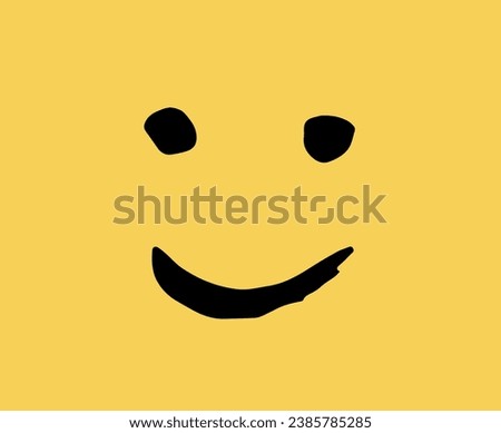 A Smile drawn with character 