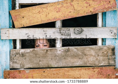 Similar – Image, Stock Photo strange | a locked door stands lonely around…