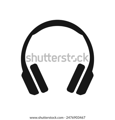 Headphones symbol. headphone simple icon. vector