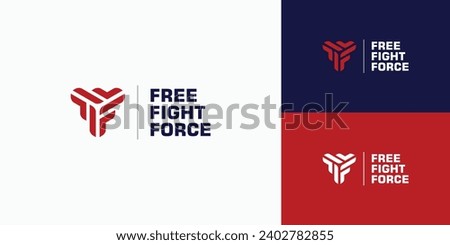 Triangle shield F letter logo design