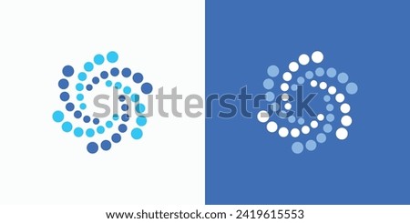 Transparent spiral circle vector logo design.