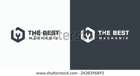 Vector logo design for initials letter B M hexagon shape modern style, simple, clean and abstract.