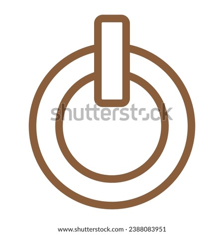 Outline power on off icon and vector