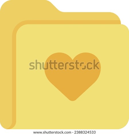 files folders icon flat design folder heart