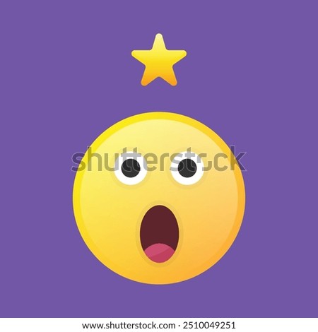 Feedback icon with one star rating and emoji face. Vector icon for apps, UI and websites. EPS10