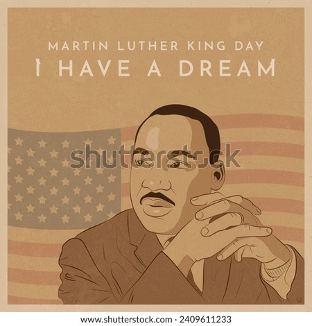 martin luther king jr. day, Illustration of MLK day - Martin Luther King Jr