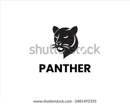 Panther logo design vector,black panther