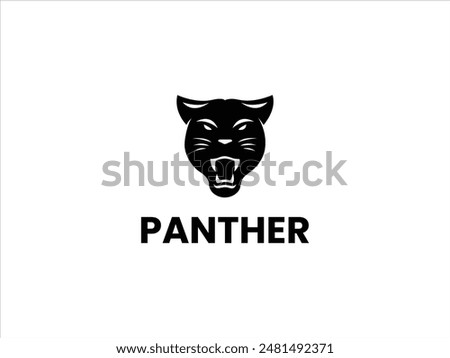 Panther logo design vector,black panther