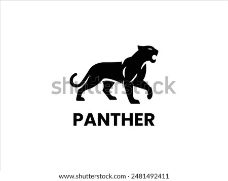 Panther logo design vector,black panther