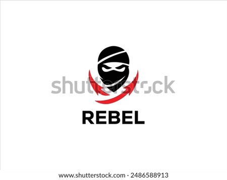 Rebel logo design,creative rebel badge logo vector