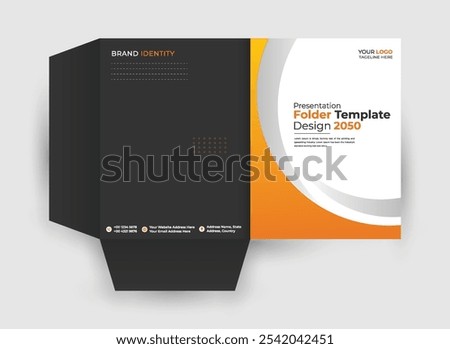 Creative and unique file folder design template for your business, company, office and others.