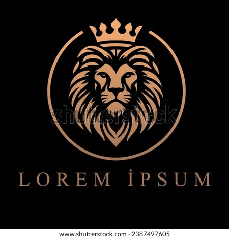Lion crown logo, lion king logo, king crown logo