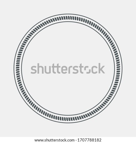 Rope cord frame circle pattern ornamental quality vector illustration cut