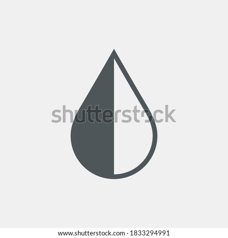 Water drops  droplet raindrops icon illustration cut