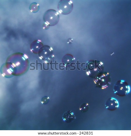 Bubbles Under Stormy Sky