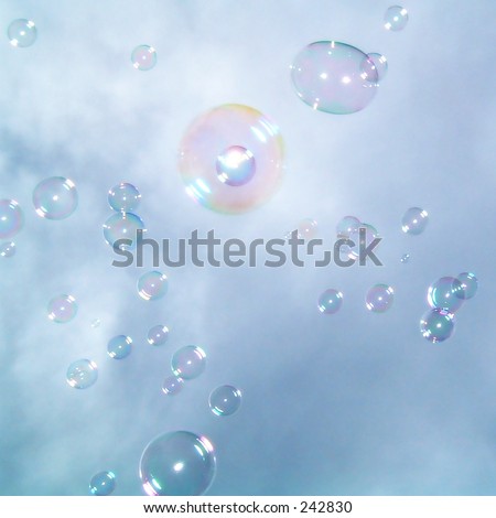 Bubbles Under Stormy Sky