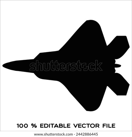 silhouette of fighter jet vector