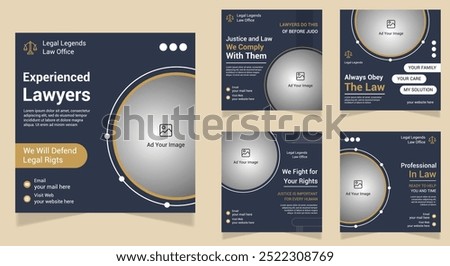 Law Firm service and law consultation social media post banner design.